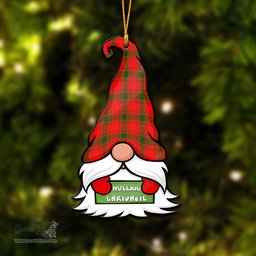 ScotsTee Shop Scottish MacQuarrie Modern Clan Tartan Ornament Gnome Christmas Ornament with His Tartan Christmas Hat