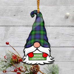 ScotsTee Shop Scottish Meldrum Clan Tartan Ornament Gnome Christmas Ornament with His Tartan Christmas Hat