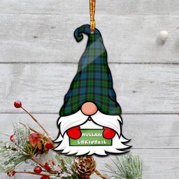 ScotsTee Shop Scottish McCoy Clan Tartan Ornament Gnome Christmas Ornament with His Tartan Christmas Hat