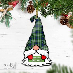 ScotsTee Shop Scottish Mow Clan Tartan Ornament Gnome Christmas Ornament with His Tartan Christmas Hat