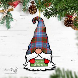 ScotsTee Shop Scottish Pennycook Clan Tartan Ornament Gnome Christmas Ornament with His Tartan Christmas Hat