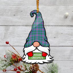 ScotsTee Shop Scottish Pitcairn Hunting Clan Tartan Ornament Gnome Christmas Ornament with His Tartan Christmas Hat