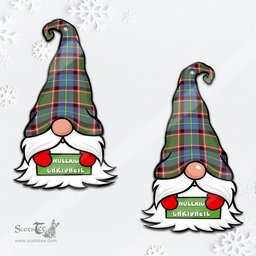 ScotsTee Shop Scottish Norvel Clan Tartan Ornament Gnome Christmas Ornament with His Tartan Christmas Hat