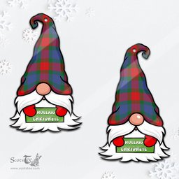 ScotsTee Shop Scottish Mar Clan Tartan Ornament Gnome Christmas Ornament with His Tartan Christmas Hat