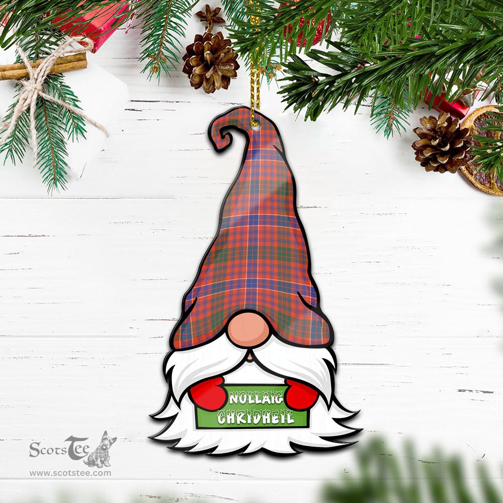 ScotsTee Shop Scottish MacRae Ancient Clan Tartan Ornament Gnome Christmas Ornament with His Tartan Christmas Hat