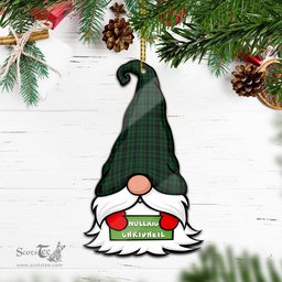 ScotsTee Shop Scottish Menzies Green Clan Tartan Ornament Gnome Christmas Ornament with His Tartan Christmas Hat