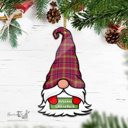 ScotsTee Shop Scottish O'Meehan Clan Tartan Ornament Gnome Christmas Ornament with His Tartan Christmas Hat