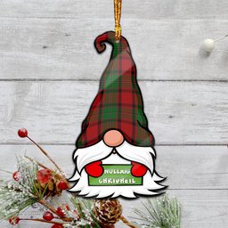 ScotsTee Shop Scottish MacPhail Clan Tartan Ornament Gnome Christmas Ornament with His Tartan Christmas Hat