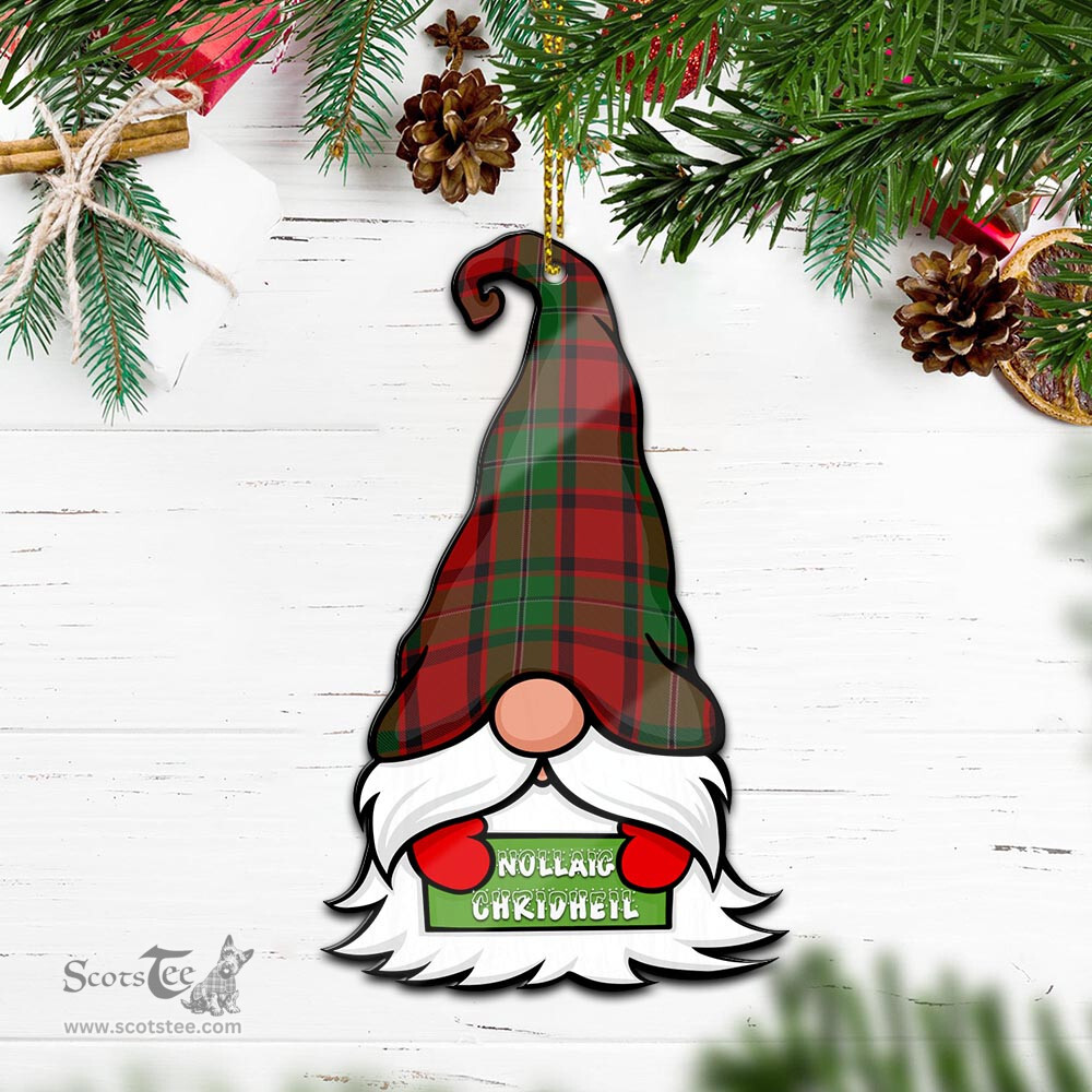 ScotsTee Shop Scottish MacPhail Clan Tartan Ornament Gnome Christmas Ornament with His Tartan Christmas Hat