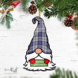 ScotsTee Shop Scottish MacPherson Dress Blue Clan Tartan Ornament Gnome Christmas Ornament with His Tartan Christmas Hat