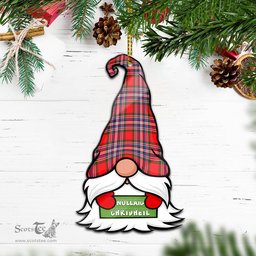 ScotsTee Shop Scottish MacFarlane Modern Clan Tartan Ornament Gnome Christmas Ornament with His Tartan Christmas Hat