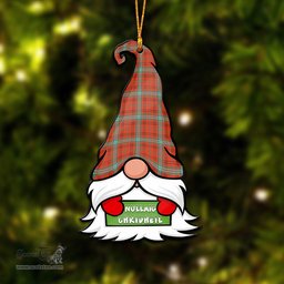 ScotsTee Shop Scottish Morrison Red Ancient Clan Tartan Ornament Gnome Christmas Ornament with His Tartan Christmas Hat