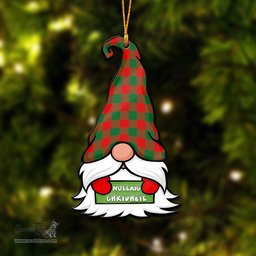 ScotsTee Shop Scottish Moncrieff Modern Clan Tartan Ornament Gnome Christmas Ornament with His Tartan Christmas Hat