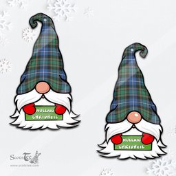 ScotsTee Shop Scottish MacRae Hunting Ancient Clan Tartan Ornament Gnome Christmas Ornament with His Tartan Christmas Hat