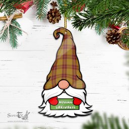 ScotsTee Shop Scottish MacMillan Dress Clan Tartan Ornament Gnome Christmas Ornament with His Tartan Christmas Hat