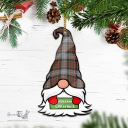 ScotsTee Shop Scottish MacRae Hunting Weathered Clan Tartan Ornament Gnome Christmas Ornament with His Tartan Christmas Hat