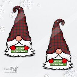 ScotsTee Shop Scottish Nicolson Clan Tartan Ornament Gnome Christmas Ornament with His Tartan Christmas Hat