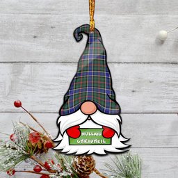 ScotsTee Shop Scottish Ogilvie (Ogilvy) Hunting Modern Clan Tartan Ornament Gnome Christmas Ornament with His Tartan Christmas Hat