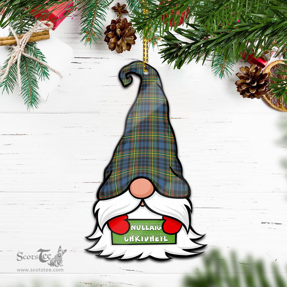 ScotsTee Shop Scottish MacLellan Ancient Clan Tartan Ornament Gnome Christmas Ornament with His Tartan Christmas Hat