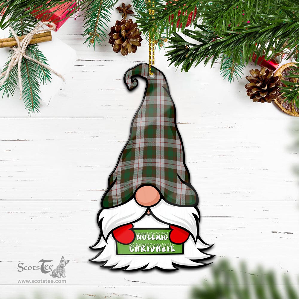 ScotsTee Shop Scottish MacKinnon Dress Clan Tartan Ornament Gnome Christmas Ornament with His Tartan Christmas Hat
