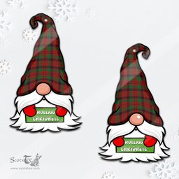 ScotsTee Shop Scottish MacNicol Clan Tartan Ornament Gnome Christmas Ornament with His Tartan Christmas Hat