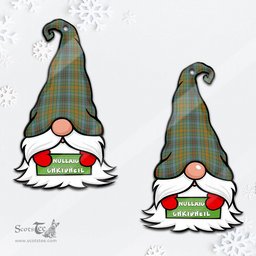 ScotsTee Shop Scottish O'Brien Clan Tartan Ornament Gnome Christmas Ornament with His Tartan Christmas Hat