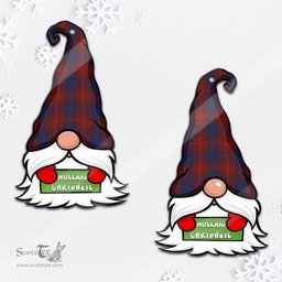 ScotsTee Shop Scottish MacEdward Clan Tartan Ornament Gnome Christmas Ornament with His Tartan Christmas Hat