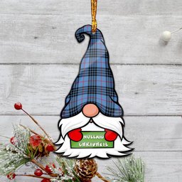 ScotsTee Shop Scottish MacKay Blue Clan Tartan Ornament Gnome Christmas Ornament with His Tartan Christmas Hat