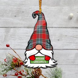 ScotsTee Shop Scottish MacLeay Clan Tartan Ornament Gnome Christmas Ornament with His Tartan Christmas Hat