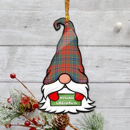 ScotsTee Shop Scottish MacLean of Duart Ancient Clan Tartan Ornament Gnome Christmas Ornament with His Tartan Christmas Hat