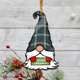 ScotsTee Shop Scottish MacInnes Dress Clan Tartan Ornament Gnome Christmas Ornament with His Tartan Christmas Hat