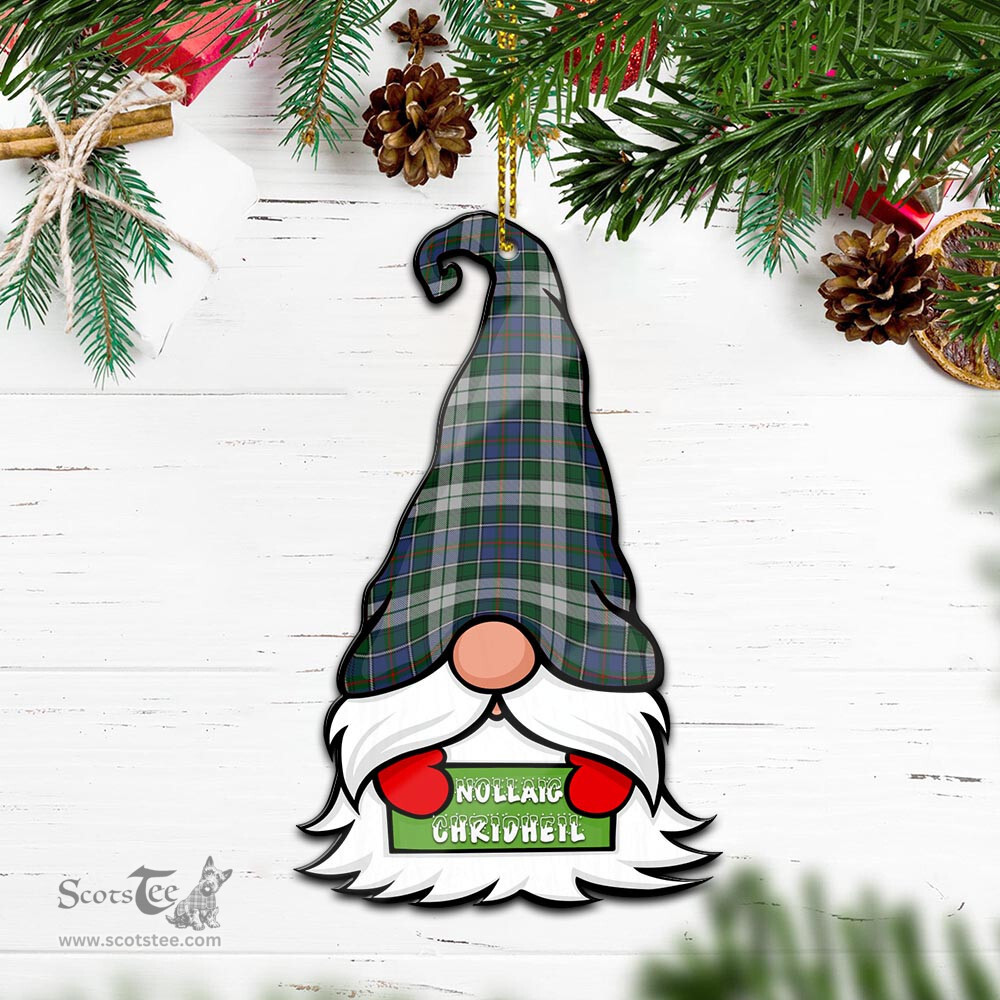 ScotsTee Shop Scottish MacInnes Dress Clan Tartan Ornament Gnome Christmas Ornament with His Tartan Christmas Hat