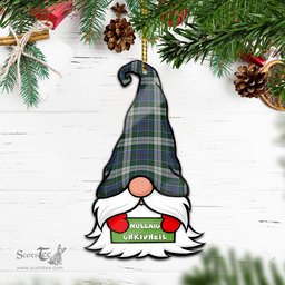 ScotsTee Shop Scottish MacInnes Dress Clan Tartan Ornament Gnome Christmas Ornament with His Tartan Christmas Hat