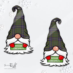 ScotsTee Shop Scottish MacMillan Hunting Modern Clan Tartan Ornament Gnome Christmas Ornament with His Tartan Christmas Hat