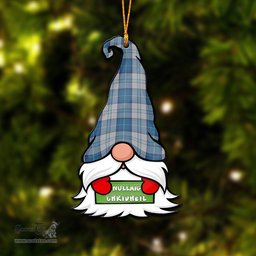 ScotsTee Shop Scottish Menzies Dress Blue and White Clan Tartan Ornament Gnome Christmas Ornament with His Tartan Christmas Hat