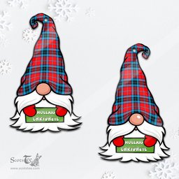 ScotsTee Shop Scottish MacTavish Modern Clan Tartan Ornament Gnome Christmas Ornament with His Tartan Christmas Hat