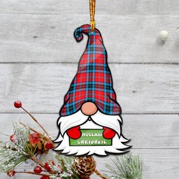 ScotsTee Shop Scottish MacTavish Modern Clan Tartan Ornament Gnome Christmas Ornament with His Tartan Christmas Hat