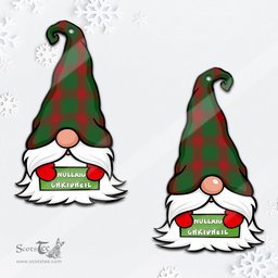 ScotsTee Shop Scottish Middleton Clan Tartan Ornament Gnome Christmas Ornament with His Tartan Christmas Hat