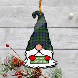 ScotsTee Shop Scottish Rollo Clan Tartan Ornament Gnome Christmas Ornament with His Tartan Christmas Hat