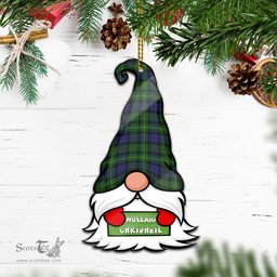 ScotsTee Shop Scottish Rollo Clan Tartan Ornament Gnome Christmas Ornament with His Tartan Christmas Hat