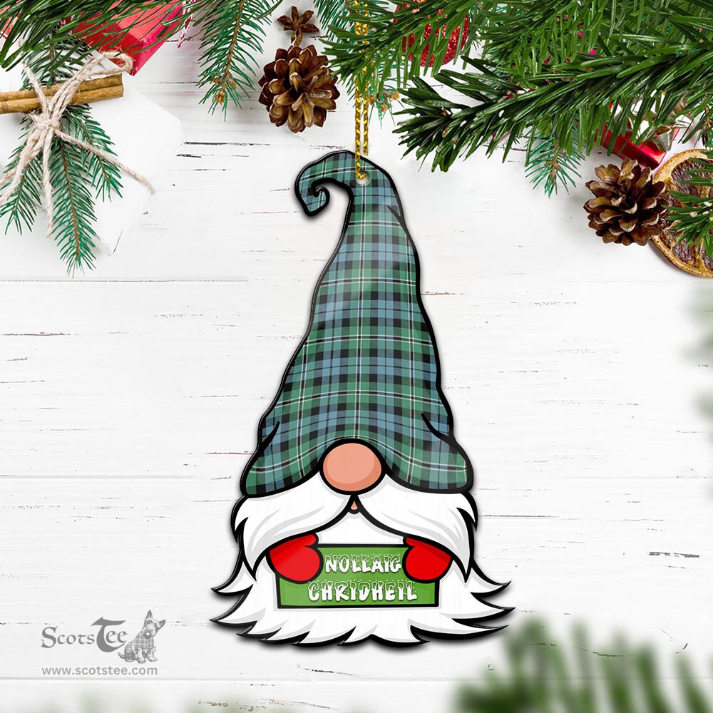 ScotsTee Shop Scottish Melville Ancient Clan Tartan Ornament Gnome Christmas Ornament with His Tartan Christmas Hat