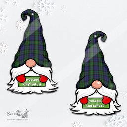 ScotsTee Shop Scottish MacEwen Clan Tartan Ornament Gnome Christmas Ornament with His Tartan Christmas Hat
