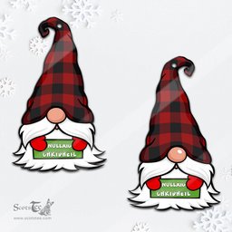 ScotsTee Shop Scottish Rob Roy Macgregor Clan Tartan Ornament Gnome Christmas Ornament with His Tartan Christmas Hat