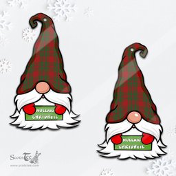 ScotsTee Shop Scottish MacKintosh Red Clan Tartan Ornament Gnome Christmas Ornament with His Tartan Christmas Hat