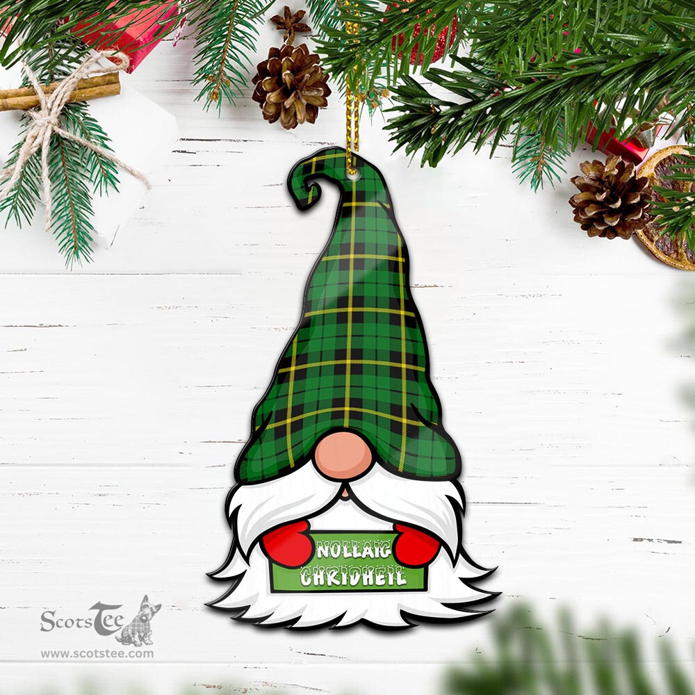 ScotsTee Shop Scottish Wallace Hunting Green Clan Tartan Ornament Gnome Christmas Ornament with His Tartan Christmas Hat