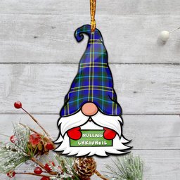 ScotsTee Shop Scottish Weir Modern Clan Tartan Ornament Gnome Christmas Ornament with His Tartan Christmas Hat