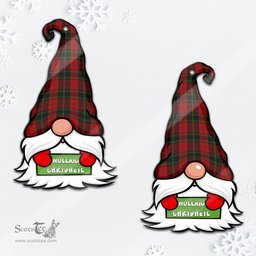 ScotsTee Shop Scottish Rosser of Wales Clan Tartan Ornament Gnome Christmas Ornament with His Tartan Christmas Hat