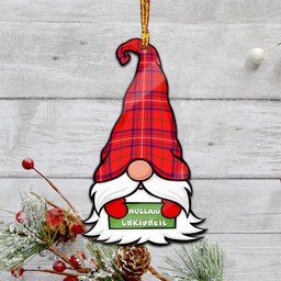 ScotsTee Shop Scottish Rose Modern Clan Tartan Ornament Gnome Christmas Ornament with His Tartan Christmas Hat
