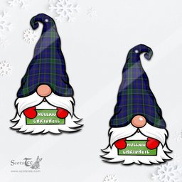 ScotsTee Shop Scottish Weir Clan Tartan Ornament Gnome Christmas Ornament with His Tartan Christmas Hat