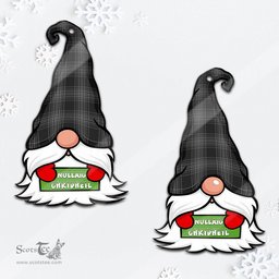 ScotsTee Shop Scottish Stewart Mourning Clan Tartan Ornament Gnome Christmas Ornament with His Tartan Christmas Hat